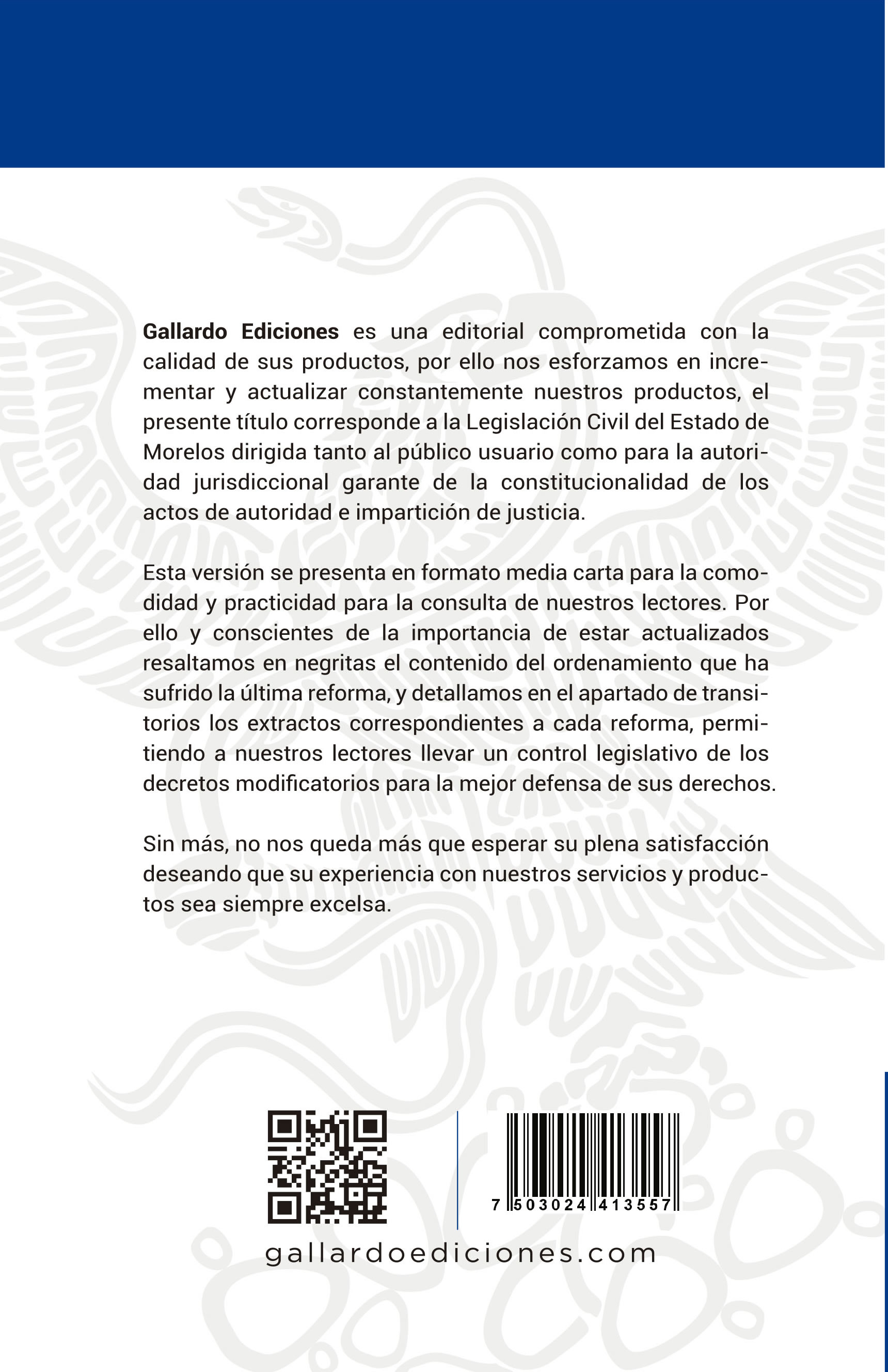 Código Civil de Morelos Legislación 2019 Gallardo