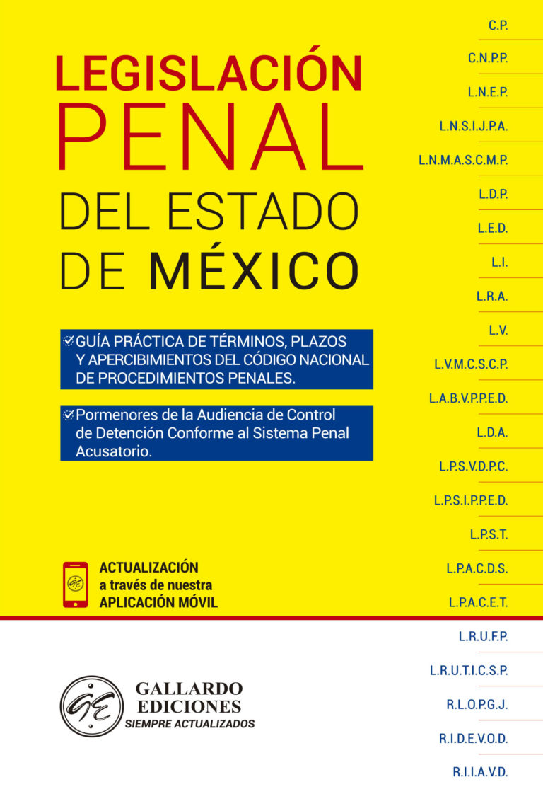 Código Penal del Estado de México 2019 Gallardo Ediciones