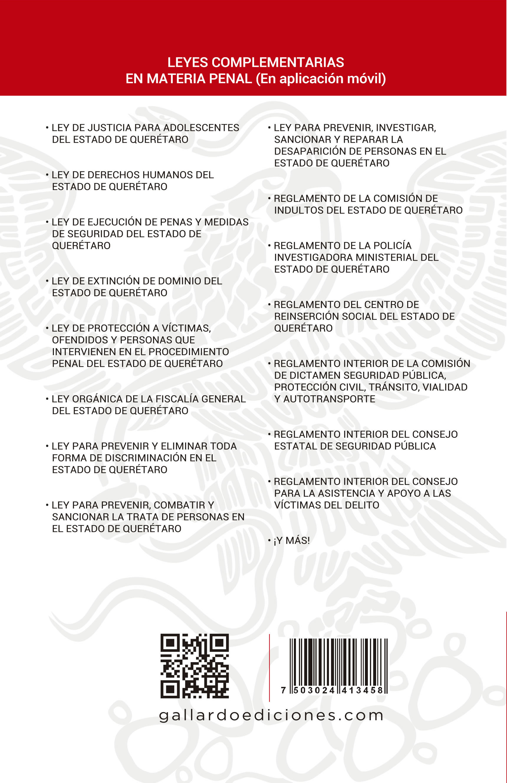Código Penal de Querétaro Legislación 2019 Gallardo