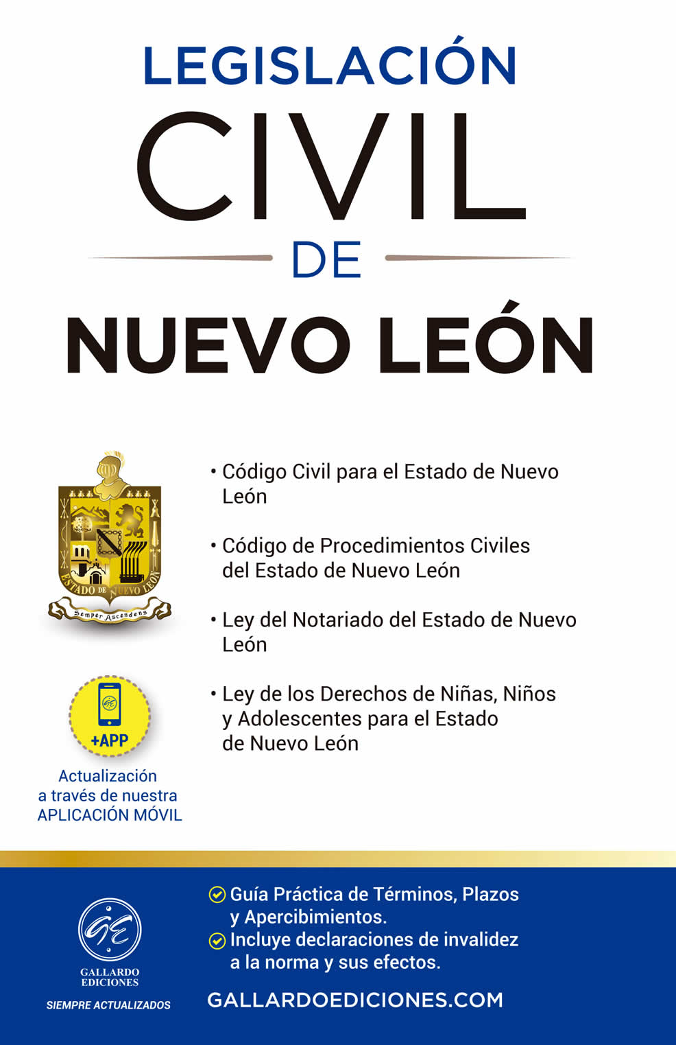 Legislación Civil de Nuevo León 2021 Gallardo Ediciones