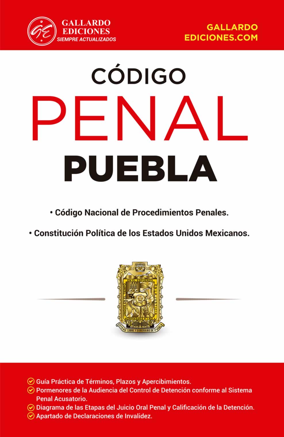 Código Penal del Estado de Puebla 2021 Gallardo Ediciones