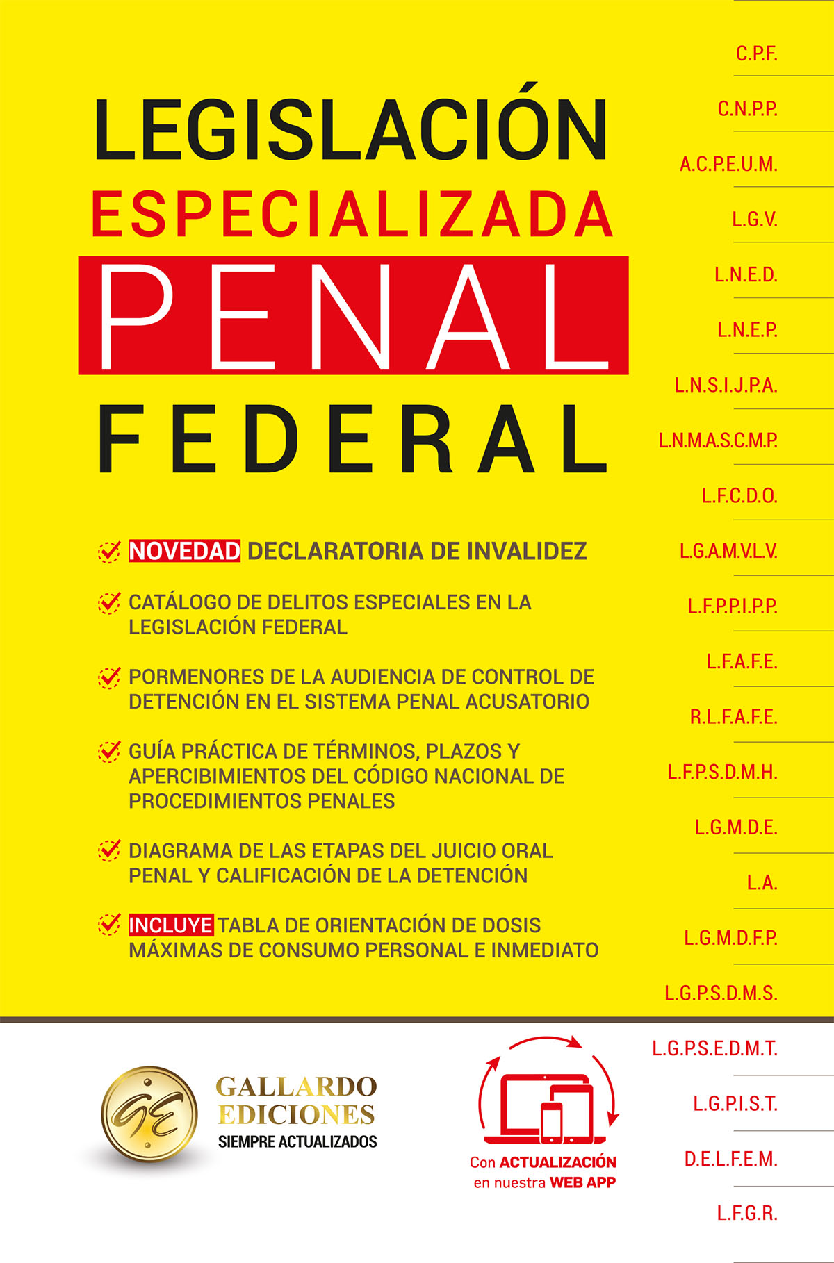 Legislación Especializada Penal Federal 2024